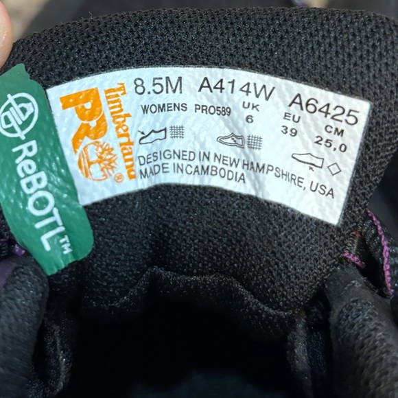 Timberland PRO Day One Radius Safety Toe Work Shoes Size 8 1/2 Purple Bl… - Picture 9 of 12